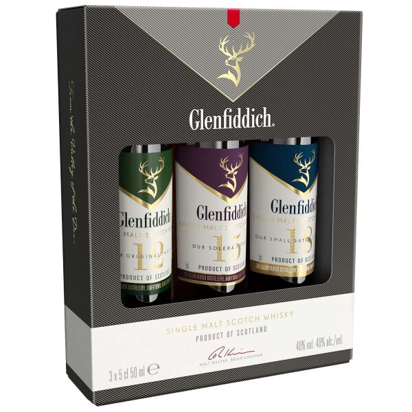 Glenfiddich Tasting Set - 12, 15 und 18 Jahre - 3x 50 ml - Single Malt Scotch Whisky
