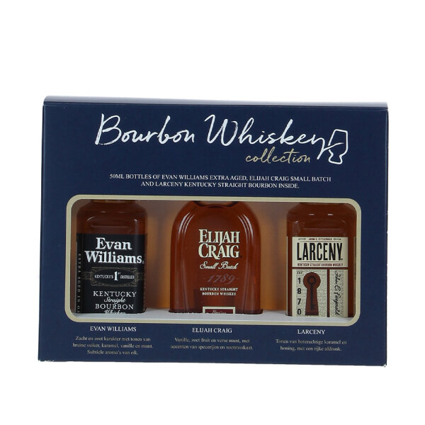 Heaven Hill Miniatur - Bourbon Whiskey Collection - 3x 50 ml - Evan Williams, Elijah Craig, Larceny