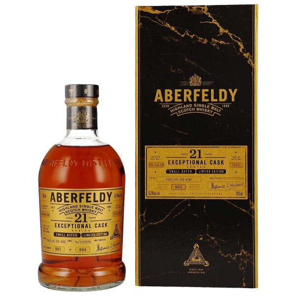 Aberfeldy 21 Jahre - 2001/2023 - Exceptional Cask Series - Pauillac Red Wine Cask - Single Malt Scotch Whisky