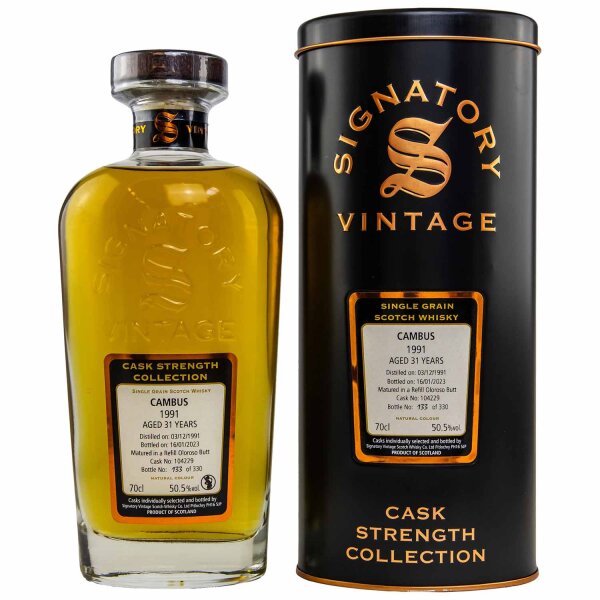 Cambus 31 Jahre - 1991/2023 - Refill Oloroso Butt - Signatory Vintage - Single Grain Whisky