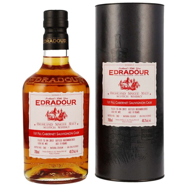 Edradour 11 Jahre - 2012/2023 - 1st Fill Carbernet Sauvignon Cask - Cask #2 - Single Malt Scotch Whisky