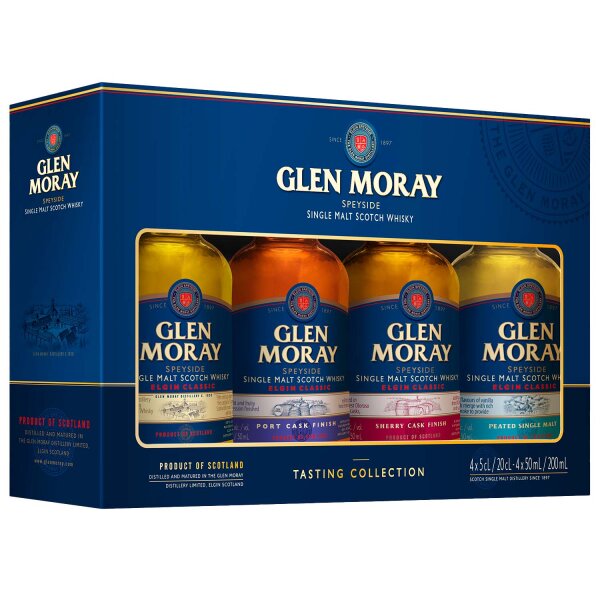 Glen Moray Elgin Classic - Tasting Collection - 4x 50ml - Speyside Single Malt Scotch Whisky