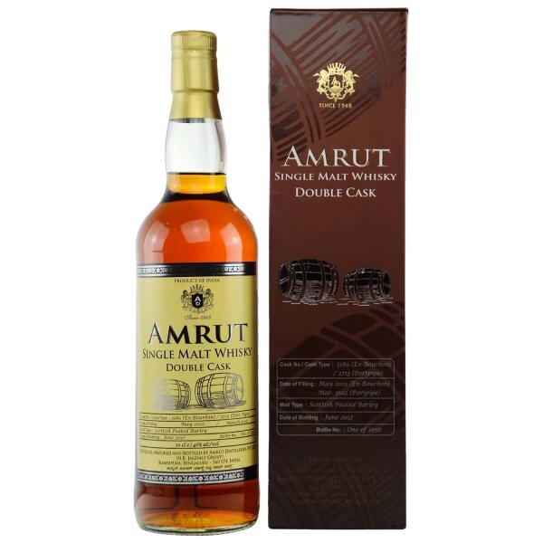 Amrut  Double Cask - 2012/2017 - Bourbon & Port Matured - Indian Single Malt Whisky