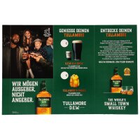 Tullamore Geschenkset - 6x 0,7 Liter - Inkl. Barhandbuch / Gläser / Untersetzer - Irish Whiskey