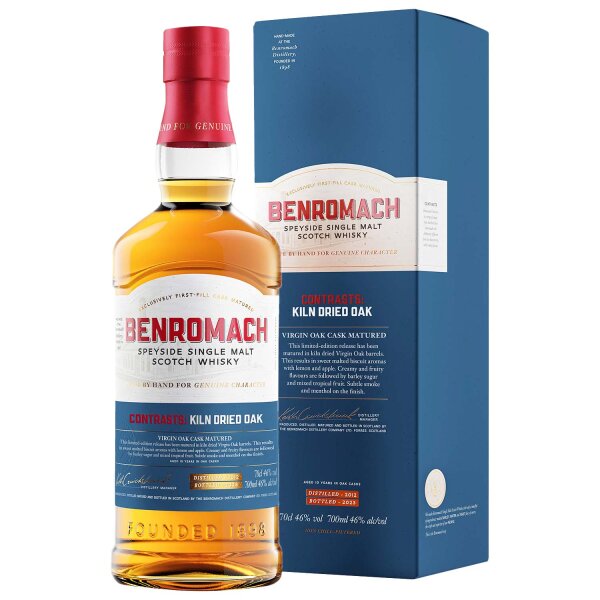 Benromach Contrasts - Kiln Dried Oak - 10 Jahre - 2012/2023 - Virgin Oak Cask Matured - Single Malt Scotch Whisky