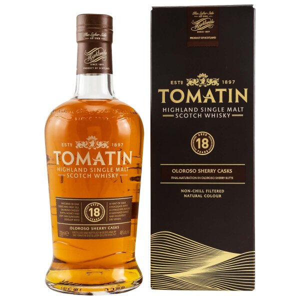 Tomatin 18 Jahre - Oloroso Sherry Casks - Highland Single Malt Scotch Whisky
