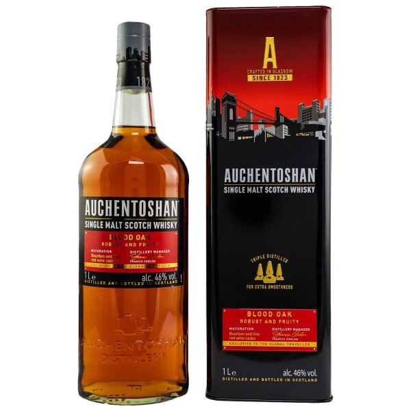 Auchentoshan Blood Oak - Robust and Fruity - 1,0 Liter - Single Malt Scotch Whisky