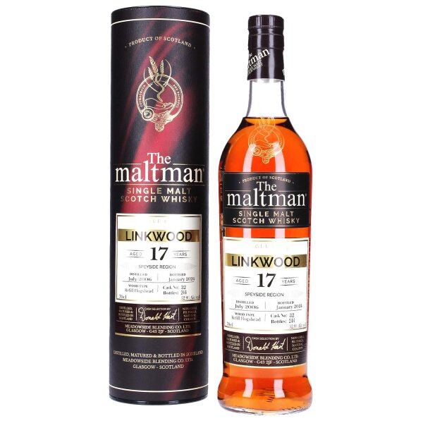 Linkwood 17 Jahre - 2006 - The Maltman - Refill Hogshead - Cask #32 - Single Malt Scotch Whisky