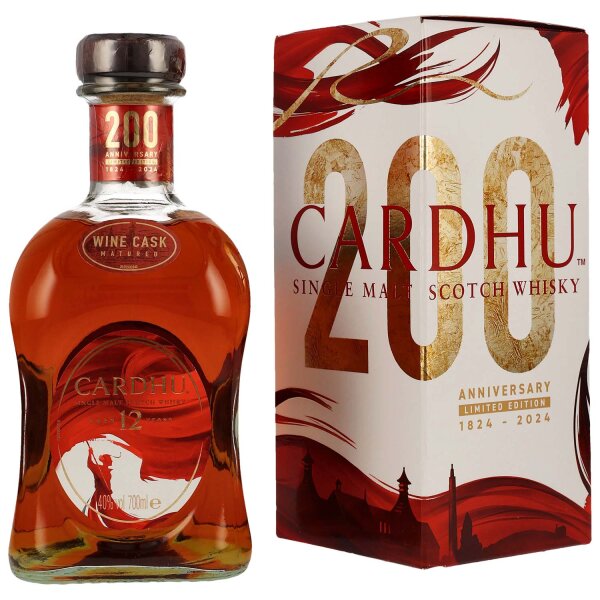 Cardhu 12 Jahre - 200th Anniversary Limited Edition - Wine Cask Matured - Single Malt Scotch Whisky