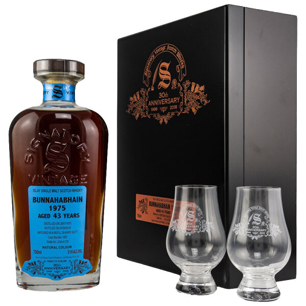 Bunnahabhain 43 Jahre - 1975/2018 - Signatory Vintage - Caso No. 1267 - Single Malt Scotch Whisky