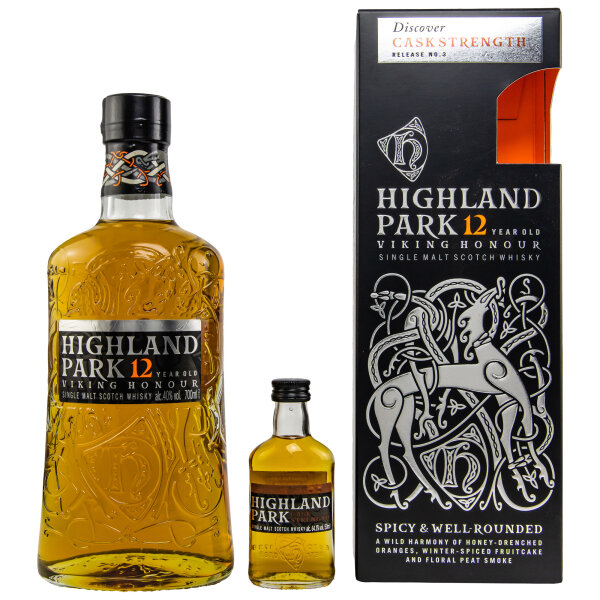 Highland Park 12 Jahre inkl. Miniatur Cask Strength - Viking Honour - Single Malt Scotch Whisky